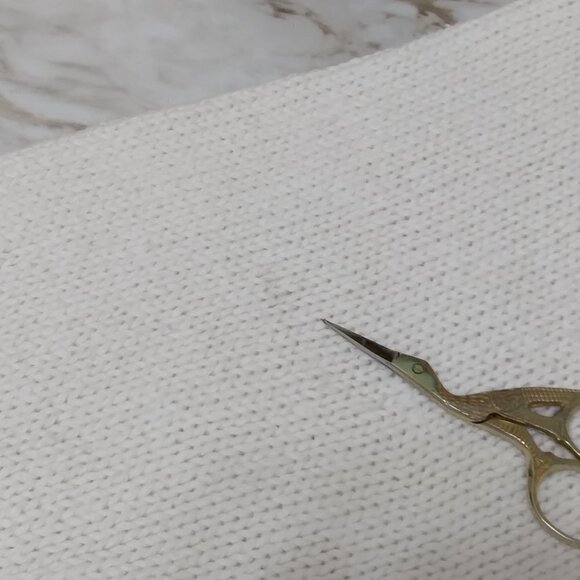 Erika | Vintage Hand Knit Cotton Floral Embroidered Crochet Sweater | Size L - Picture 10 of 10